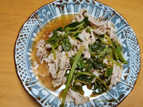 豚肉と小松菜の梅煮